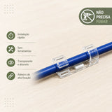 Kit Organizador de Cabos e Fios com Adesivo