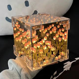 Luminária Decorativa com Projeção de Tulipas - TulipaMágica - Decora Byte
