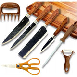 Conjunto de Facas ByteChef Churrasco 8 em 1 - Kit em Aço Inoxidável com Lâminas Afiadas e Design Ergonômico - Decora Byte