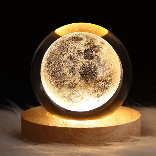 Luminária Espacial 3D Home Sweet Home™ - Decoração com Cristal Tridimensional para Ambientes Acolhedores - Decora Byte