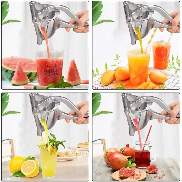 Espremedor Manual de Frutas em Aço Inox - Sucomex™ - Decora Byte: Compacto, Durável e Prático