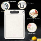 Tábua Antibacteriana Inox Dupla Face Com Afiador