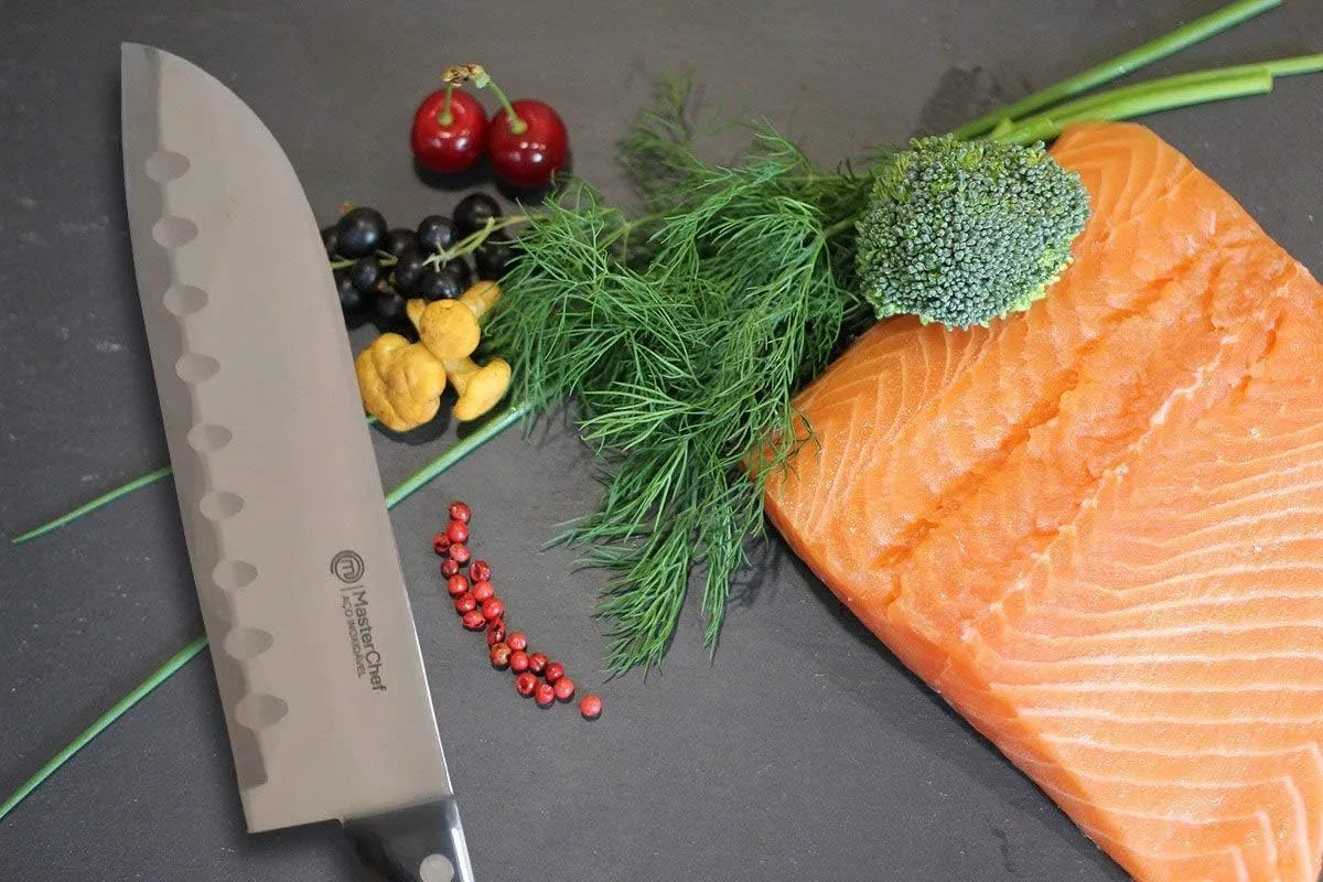 Faca de Cozinha Santoku 7" em Aço Inoxidável – Picar, Cortar e Fatiar | Decora Byte