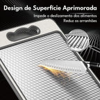 Tábua Antibacteriana Inox Dupla Face Com Afiador