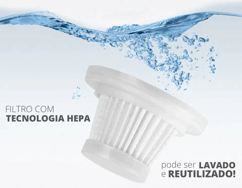 Aspirador Portátil Potente para Carros - Limpeza Fácil e Prática em Qualquer Lugar - Decora Byte