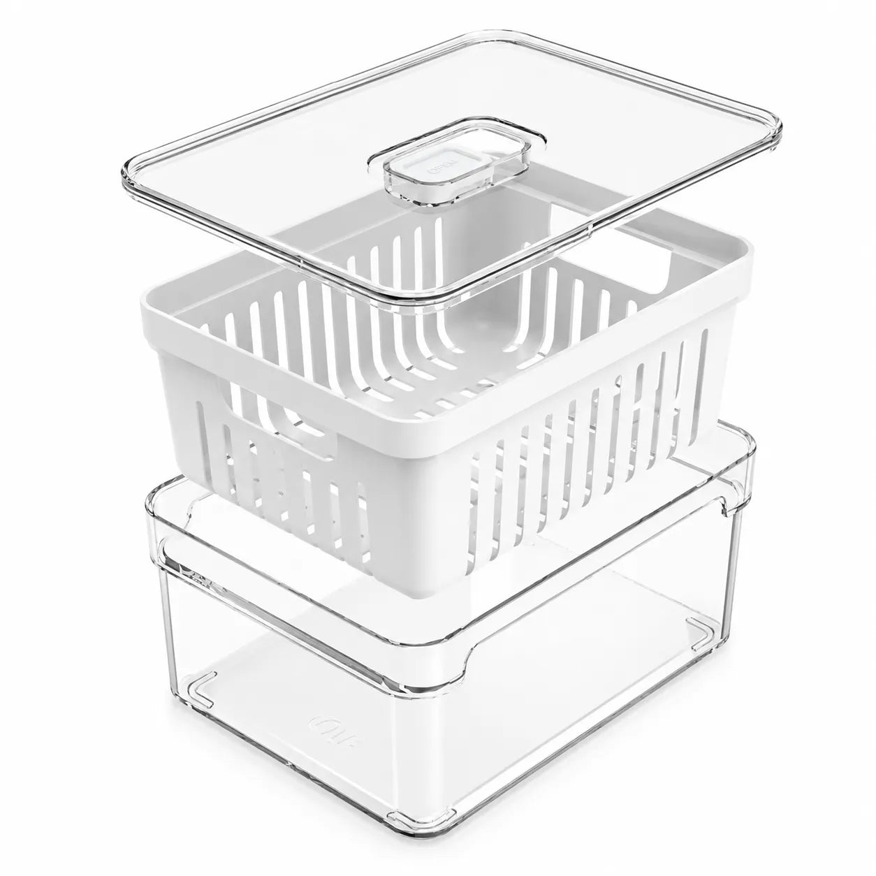 ORGANIZADOR DE GELADEIRA COM CESTO ESCORREDOR 2,2L