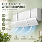Defletor de Ar Condicionado Universal Ajustável 52 a 92 cm