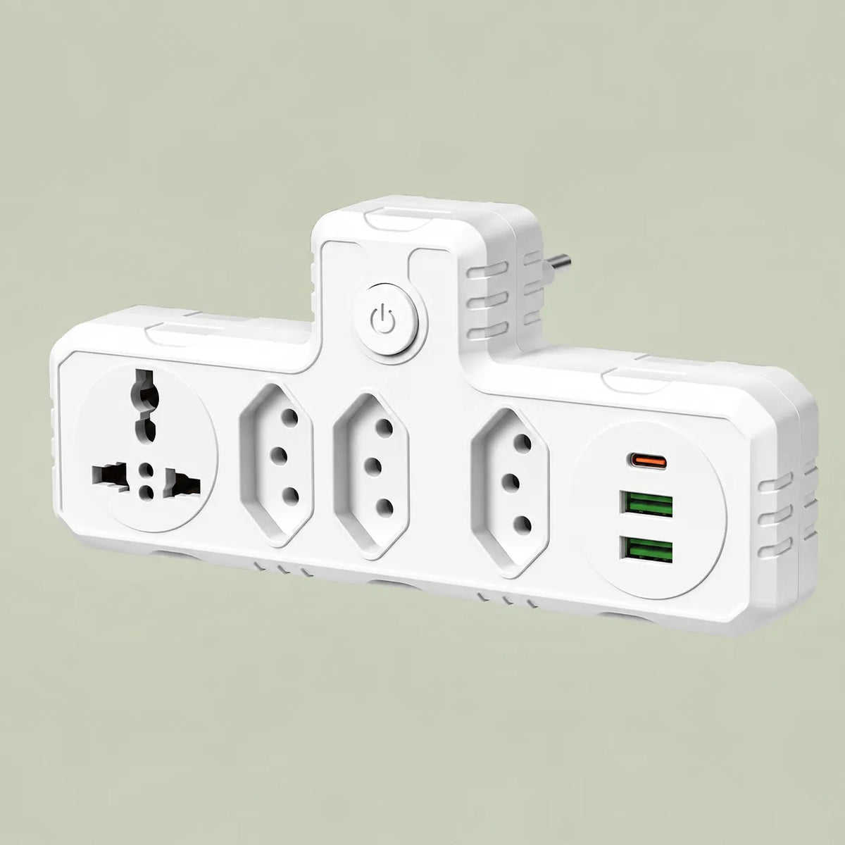 Adaptador de Tomadas Multifuncional 7 em 1