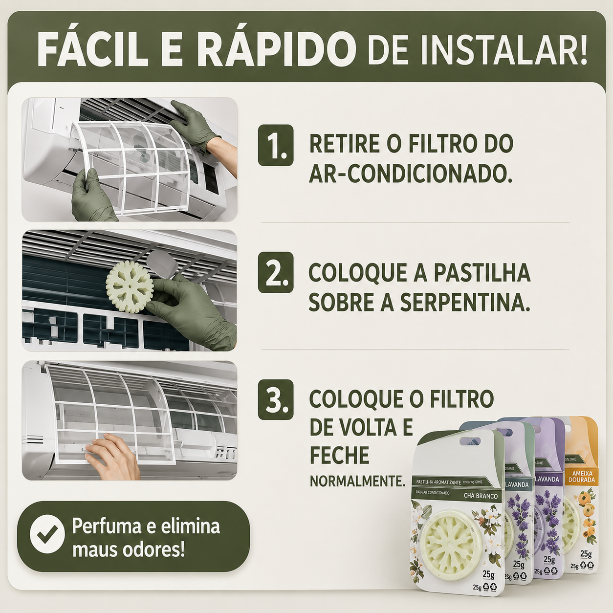 Pastilha Aromatizante para Ar-Condicionado — Ação Bactericida | BaClean