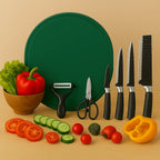 Kit tábua de corte antibacteriana e conjunto de facas profissionais para cozinha