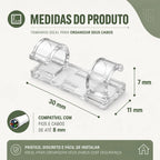 Kit Organizador de Cabos e Fios com Adesivo