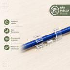 Kit Organizador de Cabos e Fios com Adesivo