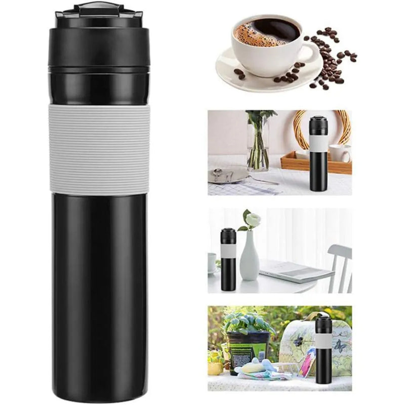 Cafeteira Portátil Elétrica Expressa® - Café Quente e Saboroso em 3 Minutos com Design Compacto - Decora Byte