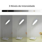 Luminária de Mesa LED UltraLight - Iluminação Ajustável com 18 Lâmpadas e Carregamento USB - Decora Byte