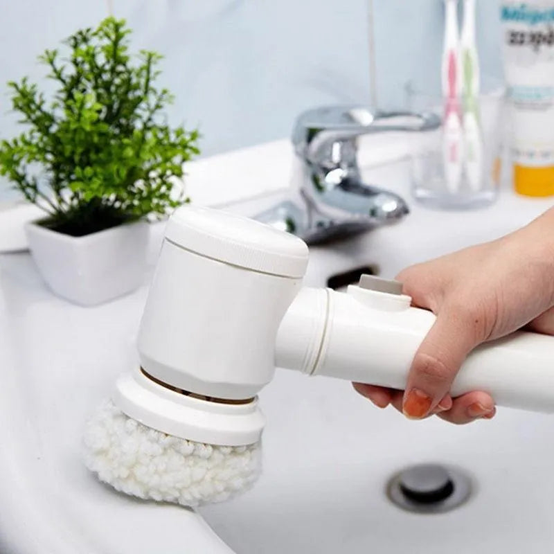 Escova Elétrica para Limpeza de Banheiro e Cozinha - Multiuso com Cabeças Intercambiáveis - Decora Byte