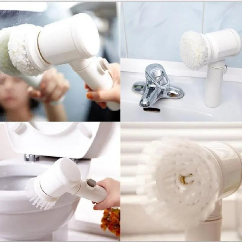 Escova Elétrica para Limpeza de Banheiro e Cozinha - Multiuso com Cabeças Intercambiáveis - Decora Byte