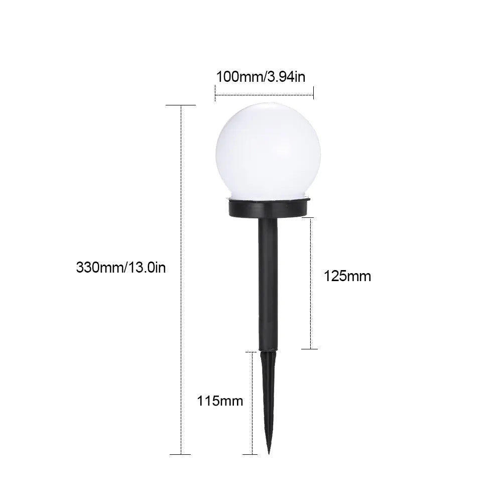 Luz de Jardim Solar em LED Redonda - Iluminação Sustentável e Elegante para Ambientes Externos - Decora Byte