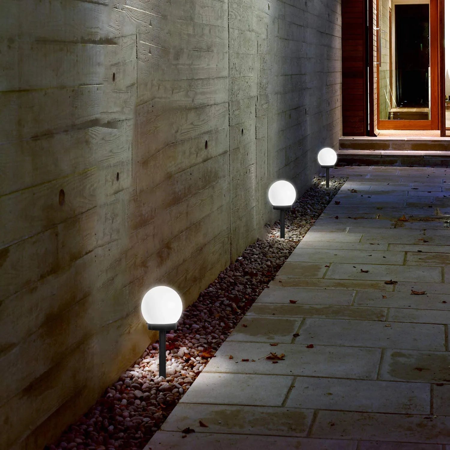 Luz de Jardim Solar em LED Redonda - Iluminação Sustentável e Elegante para Ambientes Externos - Decora Byte