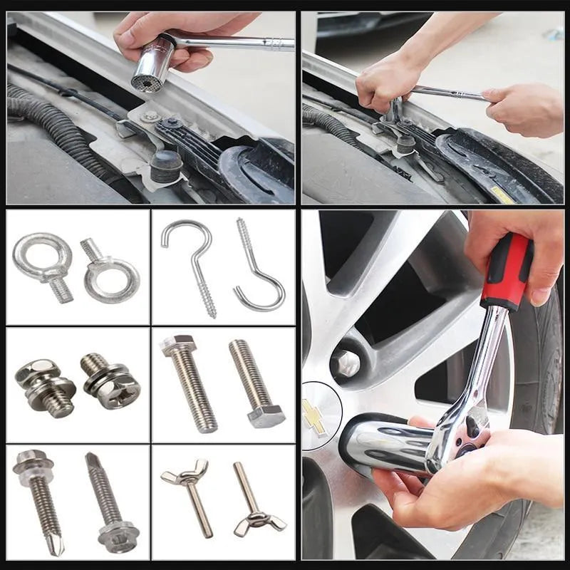 GripFlex Universal - A Chave Multitarefa para Todo Tipo de Fixador - Decora Byte