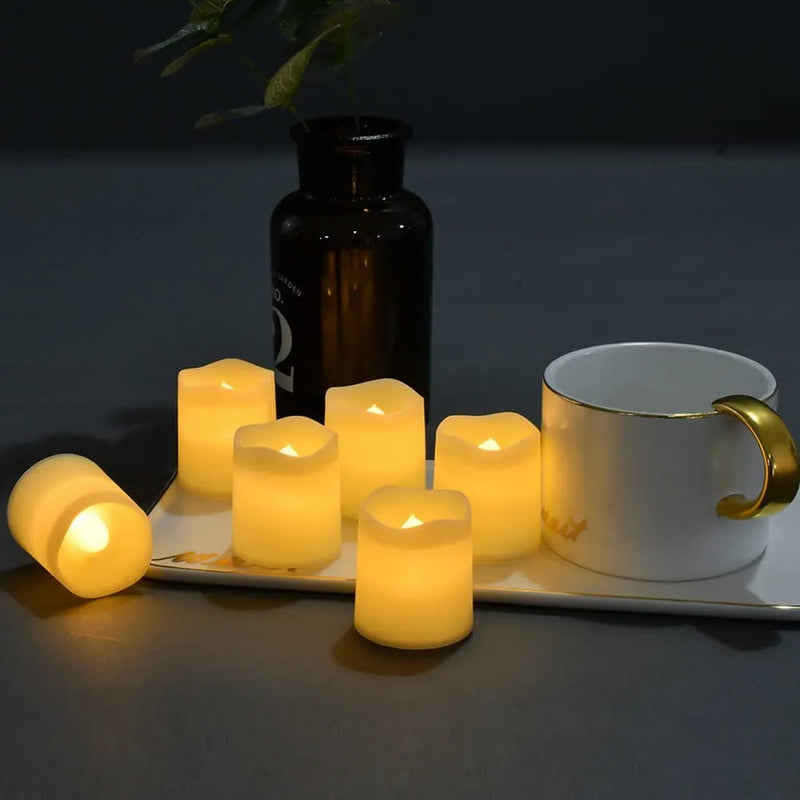 Vela de LED Decorativa 24 Peças com Controle Remoto - Ambiente Aconchegante e Seguro - Decora Byte