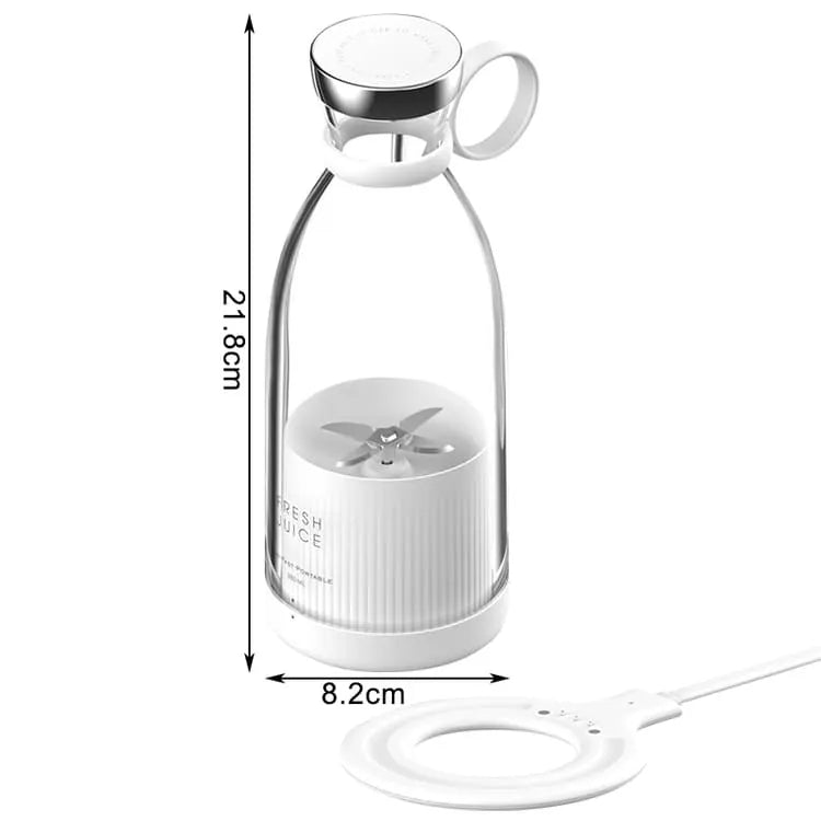 Liquidificador Portátil e Mixer Sem Fio - Fresh Mixer - Tritura Gelo, 15 Usos por Carga, Design Compacto e Sem Fios - Decora Byte