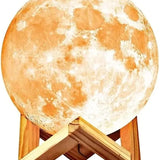 Luminária 3D Touch Lua Cheia LED RGB - Decoração com Cores Ajustáveis e Sistema USB - Decora Byte