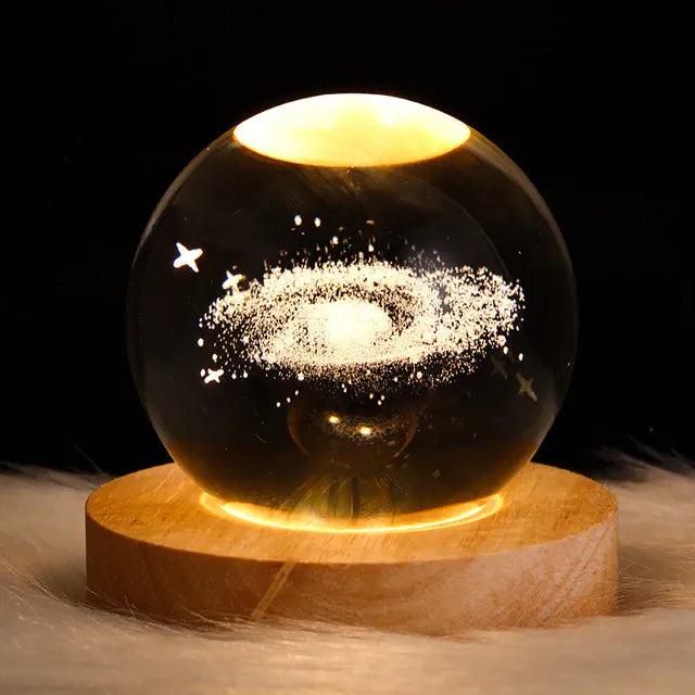 Luminária Espacial 3D Home Sweet Home™ - Decoração com Cristal Tridimensional para Ambientes Acolhedores - Decora Byte