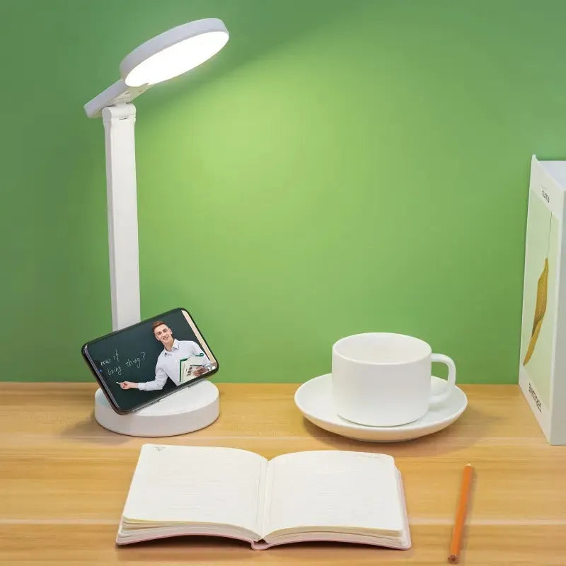 Luminária de Mesa para Estudo LED Recarregável - Luz Proteção para os Olhos, Brilho Ajustável e Design Moderno - Decora Byte