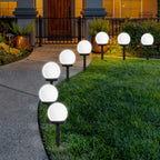 Luz de Jardim Solar em LED Redonda - Iluminação Sustentável e Elegante para Ambientes Externos - Decora Byte