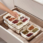 Organizador de Geladeira com Tampa Hermética e 8 Divisórias