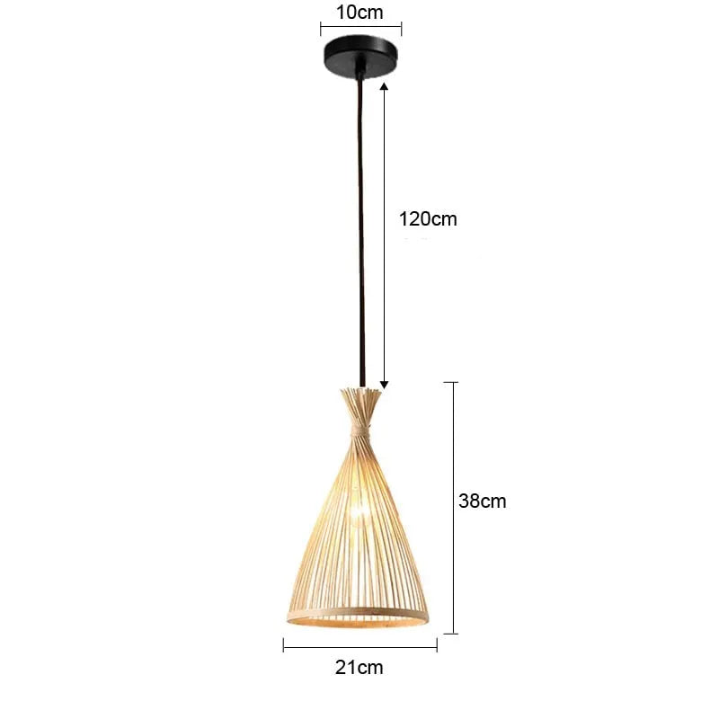 Luminária de Bambu Artesanal para Casa - Decoração Sofisticada e Sustentável com Design Feito à Mão - Decora Byte