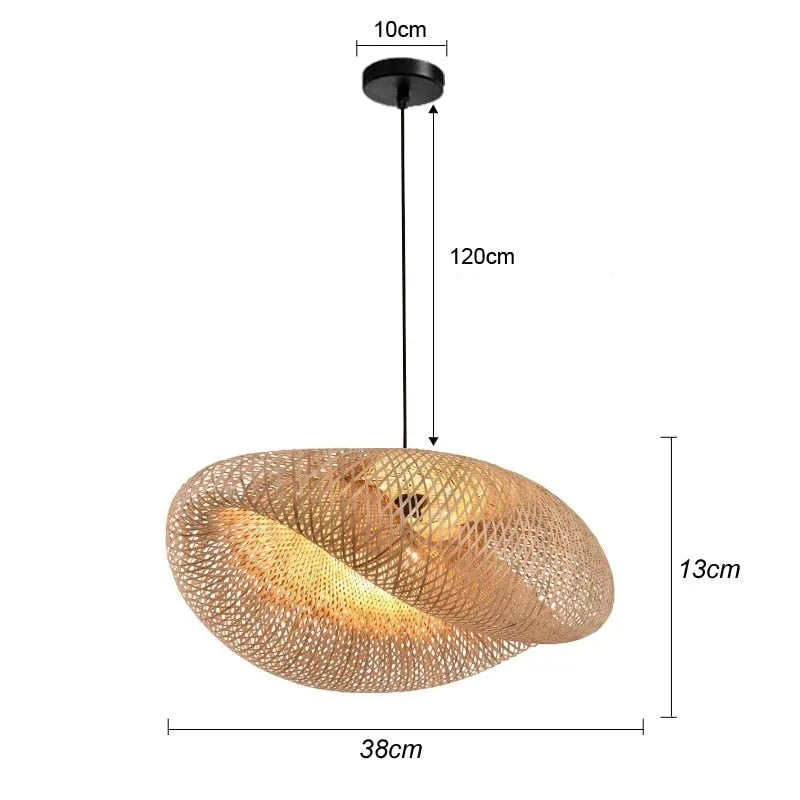 Luminária de Bambu Artesanal para Casa - Decoração Sofisticada e Sustentável com Design Feito à Mão - Decora Byte