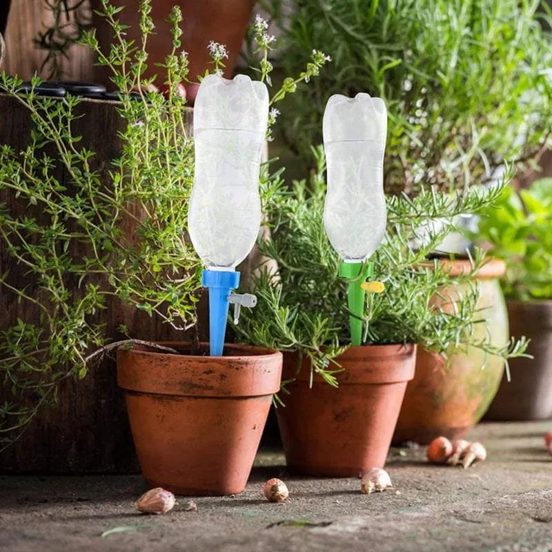 Regador Automático Gotejador Regulável - Sistema de Irrigação para Plantas com Garrafa PET