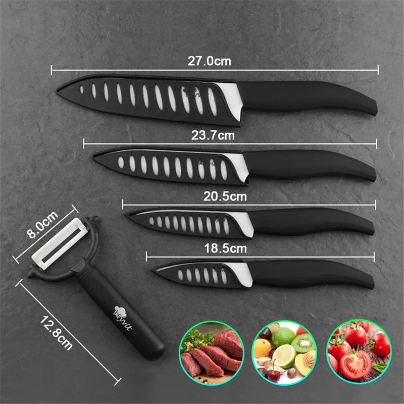 Conjunto de Facas de Cerâmica para Cozinha - Precisão e Durabilidade para o Seu Dia a Dia - Decora Byte