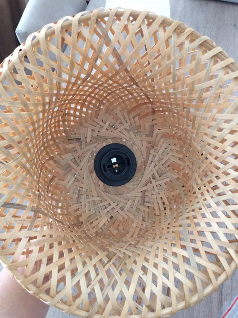 Luminária de Bambu Artesanal para Casa - Decoração Sofisticada e Sustentável com Design Feito à Mão - Decora Byte