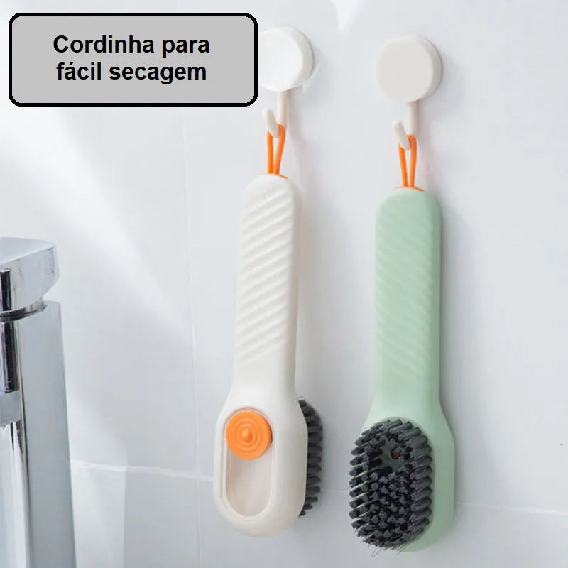 Escova com Dispenser de Sabão para Tênis e Sapatos - Limpeza Prática e Eficiente - Decora Byte
