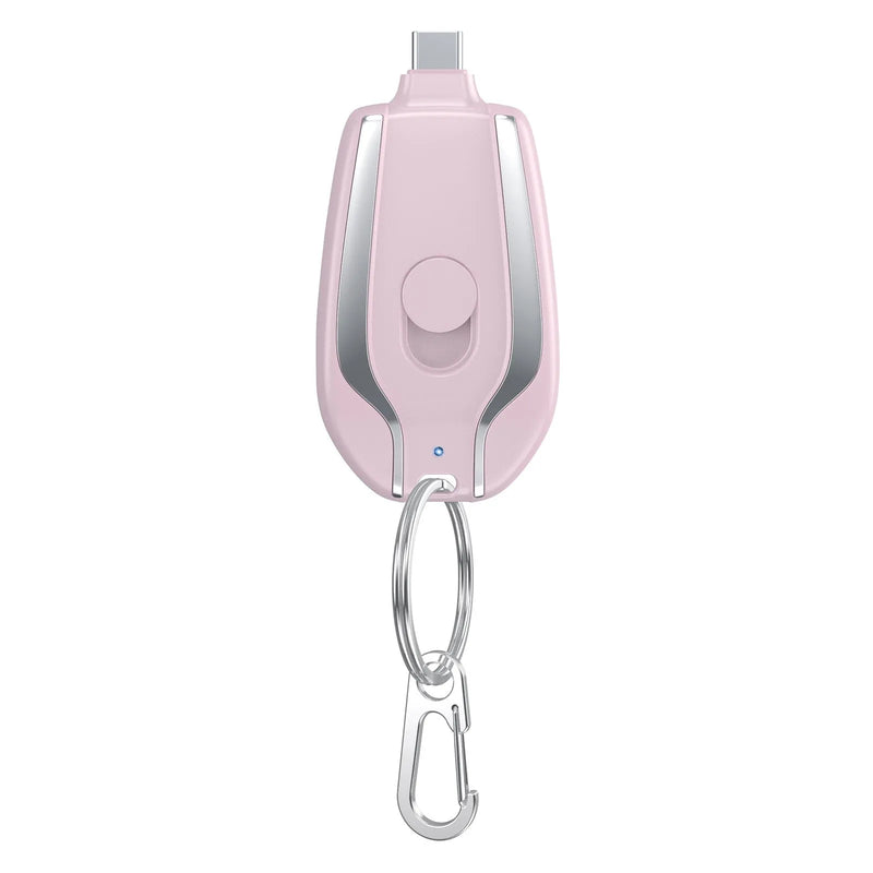 Carregador Chaveiro Portátil - iPhone e Tipo C com Carga Rápida 1500mAh - Compacto e Elegante - Decora Byte