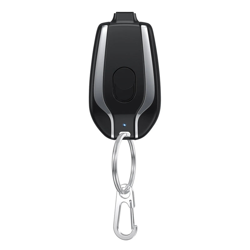 Carregador Chaveiro Portátil - iPhone e Tipo C com Carga Rápida 1500mAh - Compacto e Elegante - Decora Byte