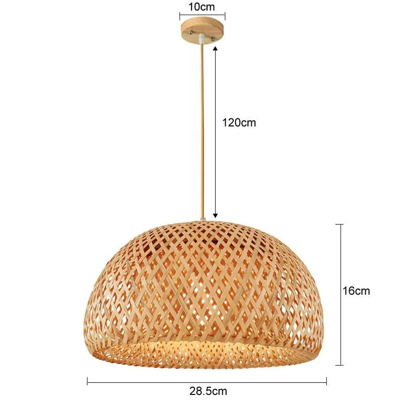 Luminária de Bambu Artesanal para Casa - Decoração Sofisticada e Sustentável com Design Feito à Mão - Decora Byte