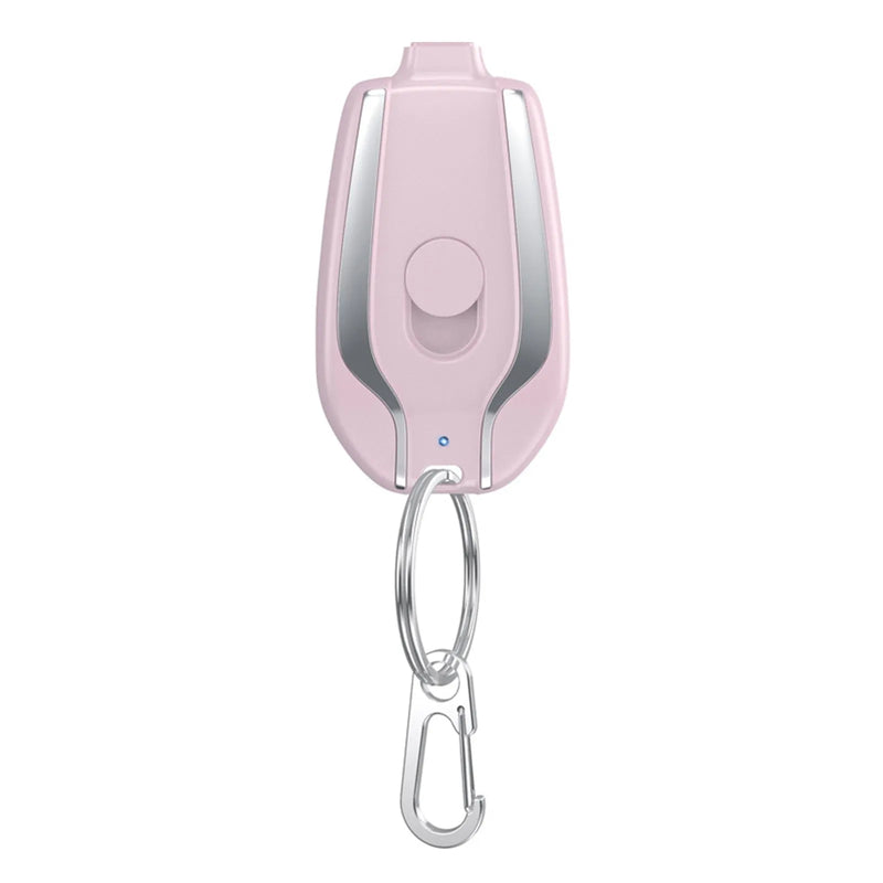 Carregador Chaveiro Portátil - iPhone e Tipo C com Carga Rápida 1500mAh - Compacto e Elegante - Decora Byte