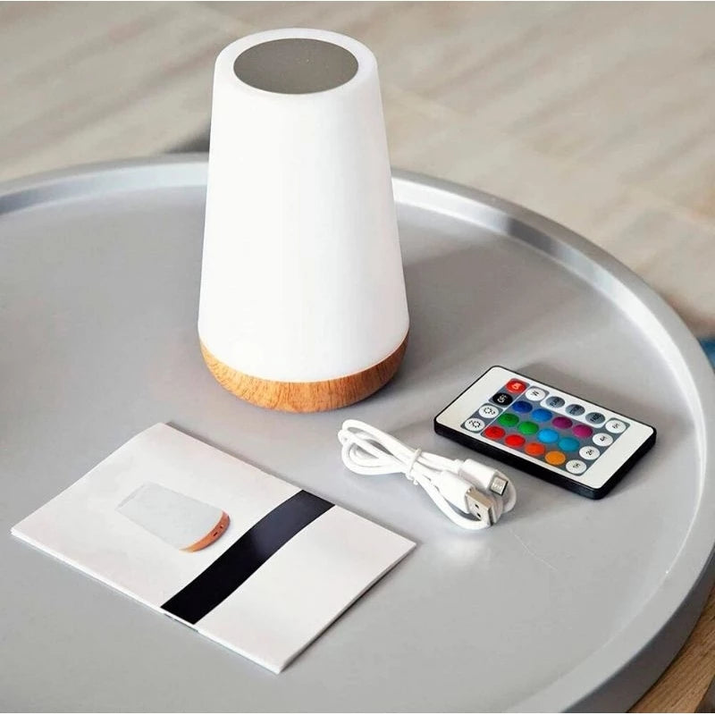 Luminária de Mesa LED RGB com Controle - Transforme Seu Ambiente com 13 Cores Ajustáveis e Iluminação Personalizada - Decora Byte