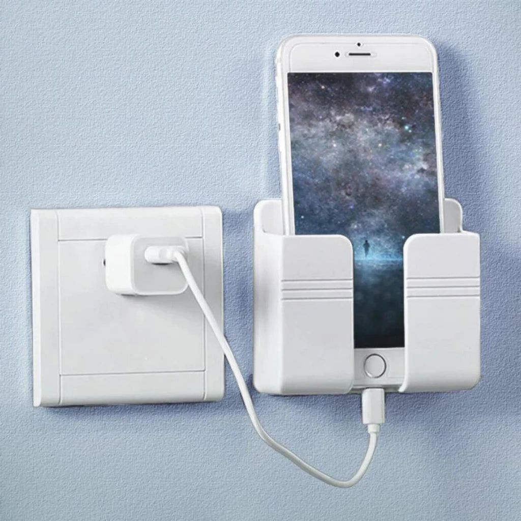 Suporte de parede para celular com adesivo de alta fixação — ideal para quarto, sala ou escritório
