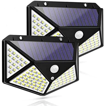 LUMINÁRIA SOLAR 100 LEDS COM SENSOR DE MOVIMENTO