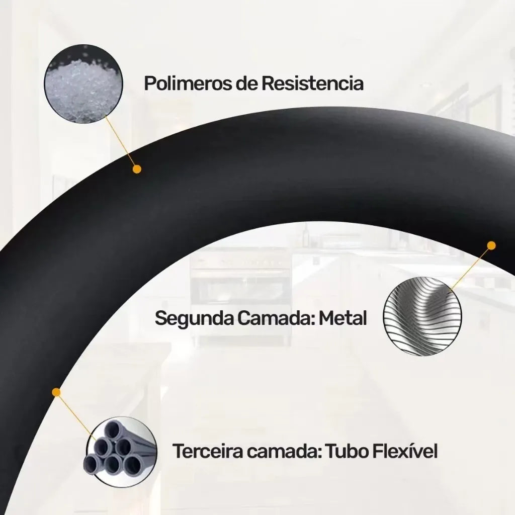 Torneira Flexível Gourmet Inox Cromada com Jato Duplo – FlexGourmet Pro