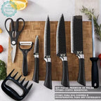 Conjunto de Facas ByteChef Churrasco 8 em 1 - Kit em Aço Inoxidável com Lâminas Afiadas e Design Ergonômico - Decora Byte