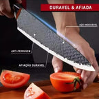 Conjunto de Facas ByteChef Churrasco 8 em 1 - Kit em Aço Inoxidável com Lâminas Afiadas e Design Ergonômico - Decora Byte