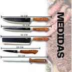 Conjunto de Facas ByteChef Churrasco 8 em 1 - Kit em Aço Inoxidável com Lâminas Afiadas e Design Ergonômico - Decora Byte