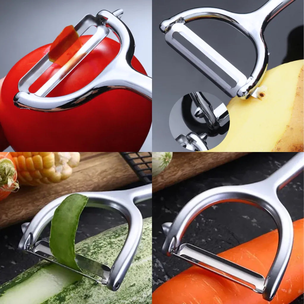 Descascador Ergonômico Inox™ – Legumes e Frutas com Facilidade