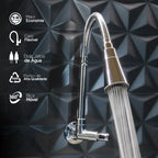 Torneira Gourmet Flexível Inox Cromada com Jato Duplo – FlexShine Pro 1/2"