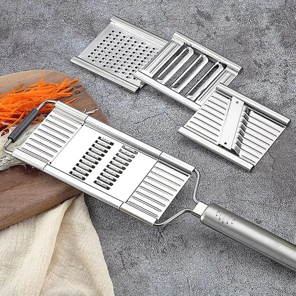 Ralador e Fatiador 4 em 1 Profissional Premium de Aço Inox